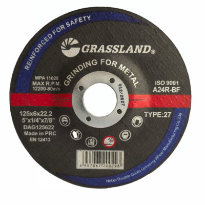 GRASLAND 5 "Đĩa nghiền kim loại 125mm X 6mm X 22.2mm cho cắt không ô nhiễm thép không gỉ