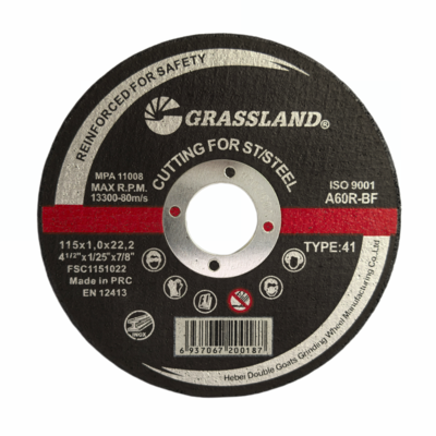 115X1X22.2, Thiết kế mỏng hơn GRASLAND 115mm bánh cắt cho cắt nhanh hơn và sạch hơn trên thép và thép không gỉ INOX