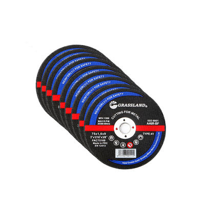 Abrasive Metal Cutting Discs 75mm Diameter 1.6mm Thickness Resin Bonded with Reinforced Fiberglass for Quick Metal Cutting