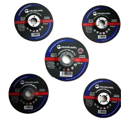 115mm X 6.4mm X 22.23mm Hạt nhựa liên kết 24 Đĩa mài mòn cho Fab kim loại