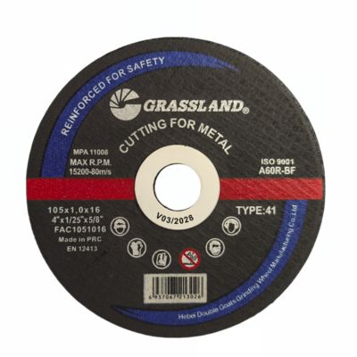 Đĩa nghiền kim loại 105 X 1 X 16 MM với lưới sợi thủy tinh đa cấp và vật liệu gắn nhựa