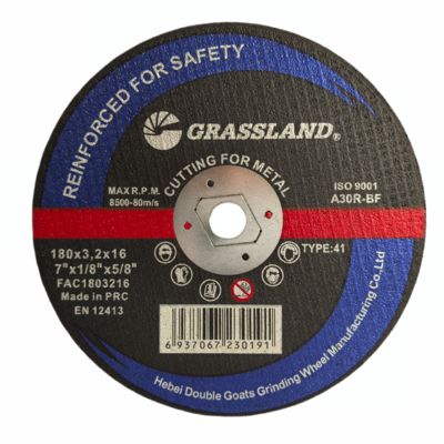 Đĩa mài Inox GRASSLAND 7 inch với Hợp kim nhôm nóng chảy đơn tinh thể 180mm X 3.2mm X 16mm